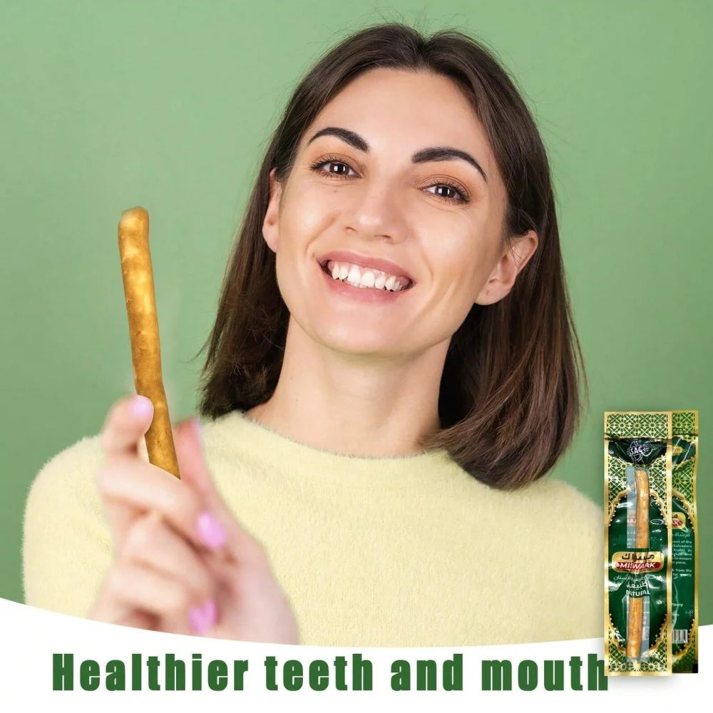 Natural Miswak Traditional Toothbrush Stick for Whiter Teeth, Healthy Gums, and Fresher Breath